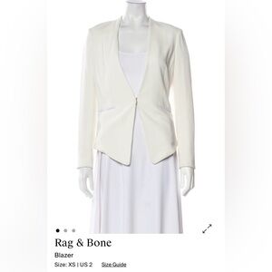 Rag & bone white blazer